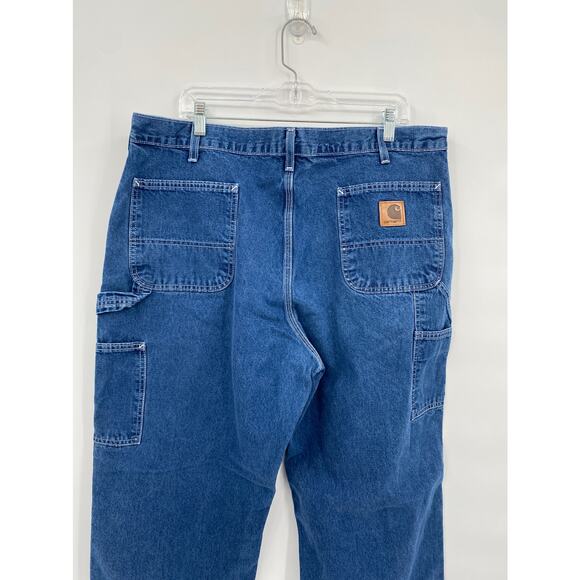 Carhartt Medium Wash Cargo Pockets Denim Jeans Blue Size 40x30 - Picture 3 of 9